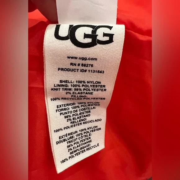 New with tags, UGG Ronney Cropped Puffer Jacket. Size L